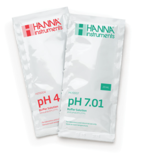 5 x 20 mL pH 7,01 a 5 x 20 mL pH 4,01